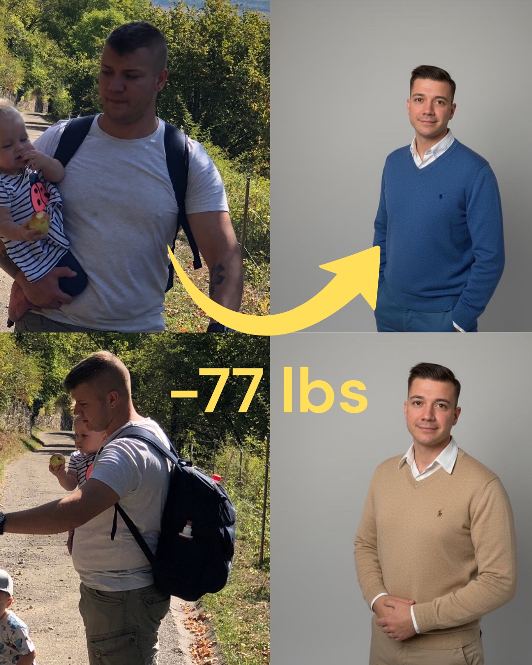 Attila Csiszer – 77 lbs transformation